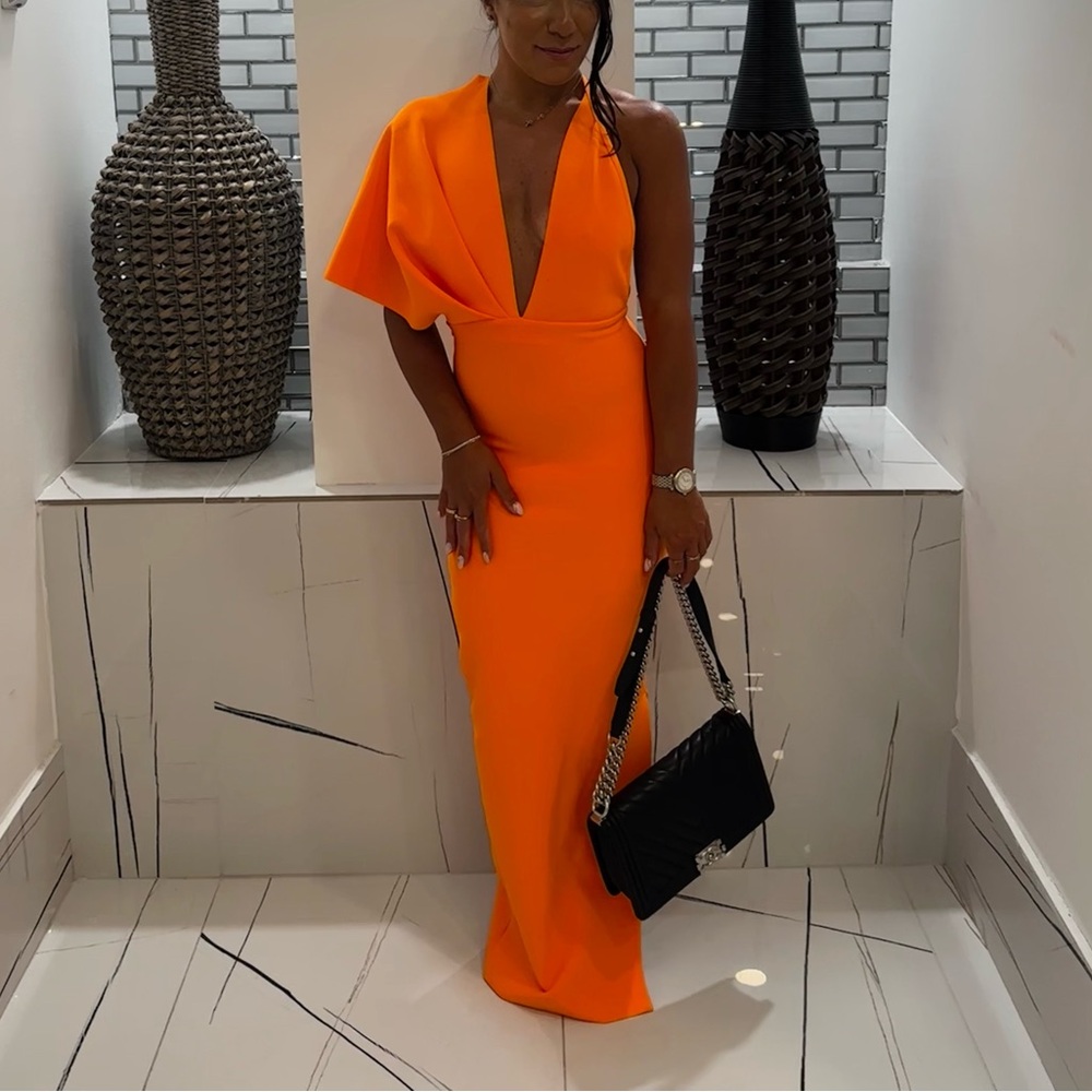 Neon orange dress